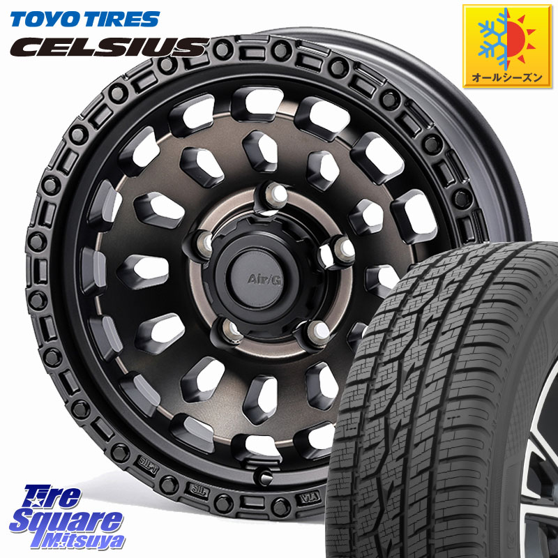 TOYOTIRES トーヨー タイヤ CELSIUS オールシーズンタイヤ 215/65R16 4X4エンジニアリング Air/G VULCAN GHOST ホイール 16インチ 16 X 6.0J +0 5穴 139.7 ジムニー専用(要オーバーフェンダー等) ジムニ－シエラ・ノマド(カスタム)