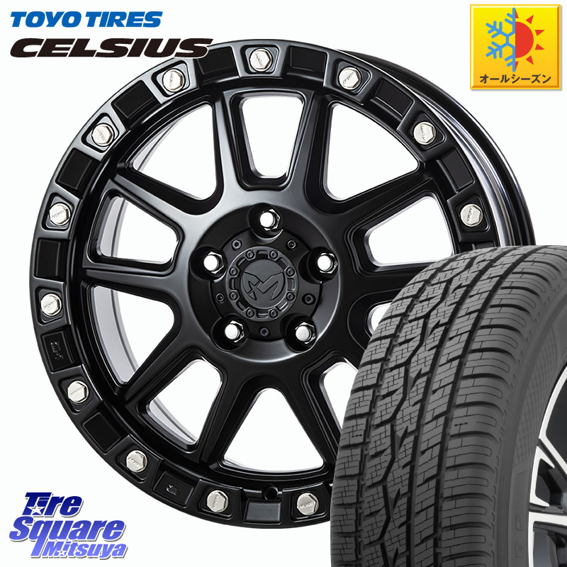 TOYOTIRES トーヨー タイヤ CELSIUS オールシーズンタイヤ 225/55R18MKW M205 ブラックキャット ホイール 18インチ 18X8.0J 40 5穴 114.3 デリカD:5 エクストレイル X-TRAIL 日産 エクリプスクロス RVR アウトランダー|タイヤスクエアミツヤ