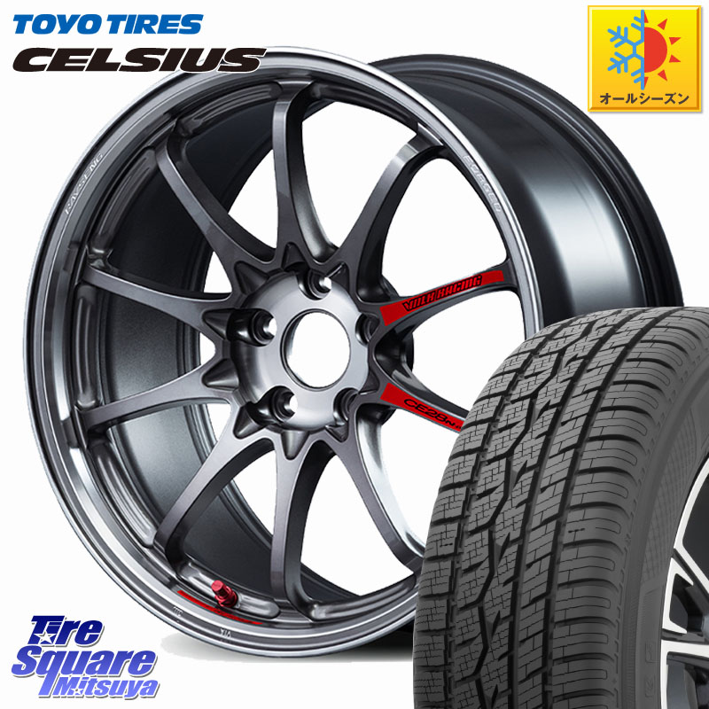 TOYOTIRES トーヨー タイヤ CELSIUS オールシーズンタイヤ 225/65R17 RAYS 【欠品次回11~12月】 CE28N-plus SL VOLK RACING 鍛造 ホイール 17インチ 17 X 8.0J +37 5穴 114.3