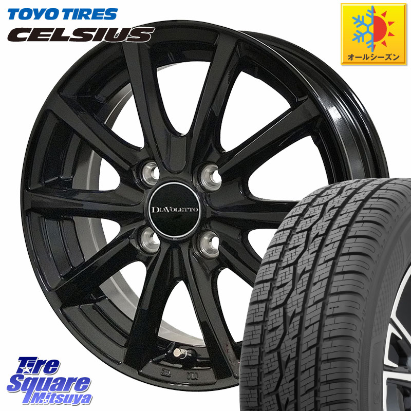 TOYOTIRES トーヨー タイヤ CELSIUS オールシーズンタイヤ 165/70R14コスミック DIAVOLETTO D.TEN ホイール 14インチ 14X5.0J 39 4穴 100 アクア パッソ｜タイヤスクエアミツヤ