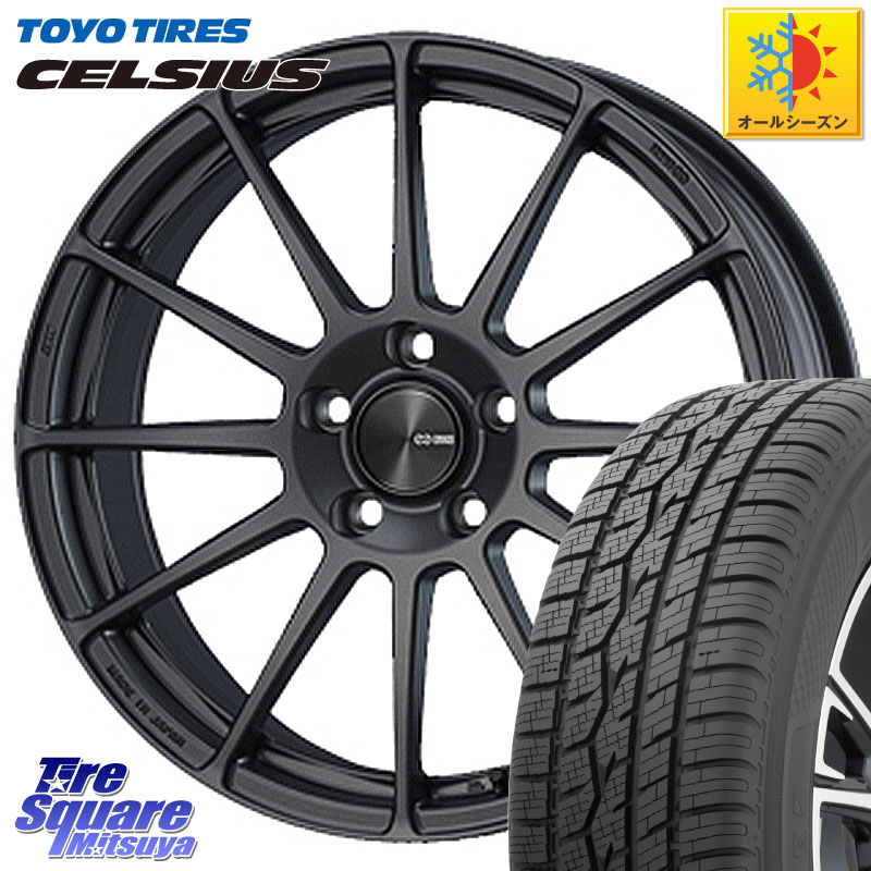TOYOTIRES トーヨー タイヤ CELSIUS オールシーズンタイヤ 225/60R17 ENKEI エンケイ PerformanceLine PF03 (MD) ホイール 17 X 7.0J +50 5穴 100 GT系スバルXV