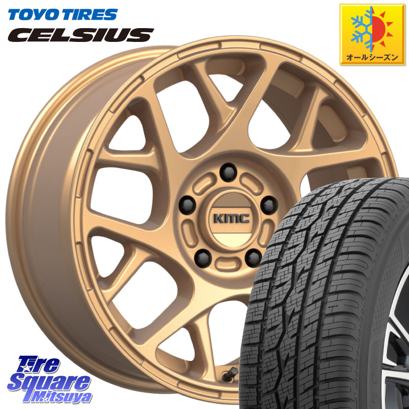 TOYOTIRES トーヨー タイヤ CELSIUS オールシーズンタイヤ 225/60R17 KMC KM708 BULLY ホイール 17インチ 専用Nut別売 17 X 8.0J +38 5穴 114.3 30系アルファード 30系ヴェルファイア