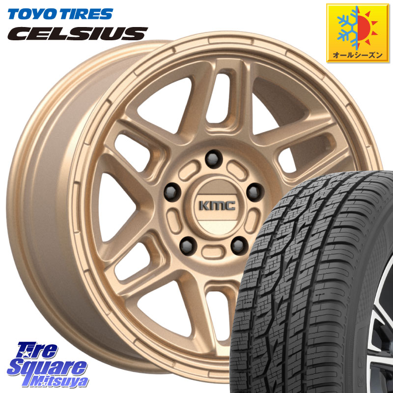 TOYOTIRES トーヨー タイヤ CELSIUS オールシーズンタイヤ 215/60R17 KMC KM716 NOMAD ホイール 17インチ 専用Nut別売 17 X 8.0J +38 5穴 114.3 20系アルファード