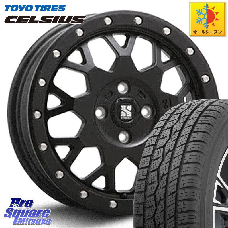 TOYOTIRES トーヨー タイヤ CELSIUS オールシーズンタイヤ 165/70R14MLJ XJ04 XTREME-J エクストリームJ ホイール 14インチ 14X4.5J 43 4穴 100 Mx27/37/47Sソリオ・MB37SデリカD2 MAx6S系ソリオ デリカD:2 D2 ラピュタ ハスラー リフトアップ等カスタム フレアクロス|タイヤスクエアミツヤ