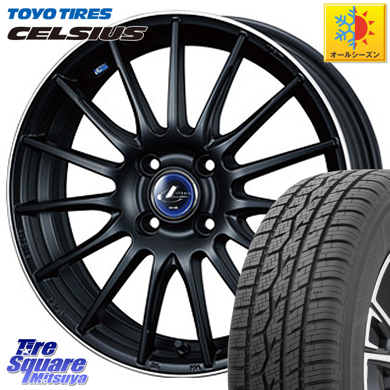 TOYOTIRES トーヨー タイヤ CELSIUS XL オールシーズンタイヤ 185/65R15 WEDS 36250 レオニス Navia ナヴィア05 MBP ウェッズ ホイール 15インチ 15 X 5.5J +43 4穴 100 アクアクロスオーバー FITクロスター