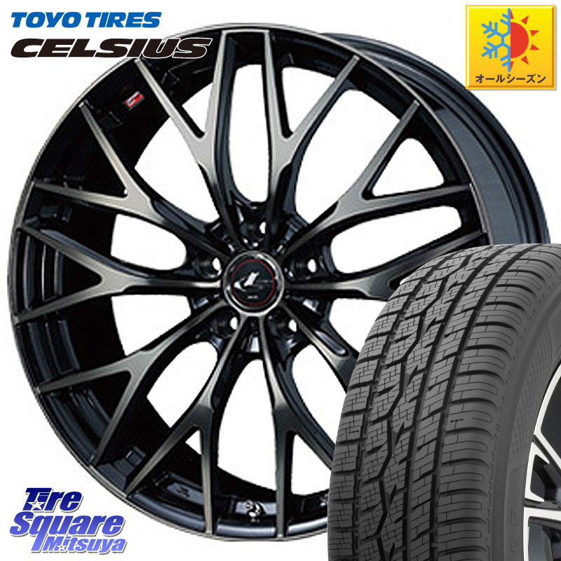TOYOTIRES トーヨー タイヤ CELSIUS オールシーズンタイヤ 225/55R18WEDS 37438 レオニス MX ウェッズ Leonis ホイール 18インチ 18X7.0J 53 5穴 114.3 E52エルグランド ZR-V クロストレック レイバック｜タイヤスクエアミツヤ