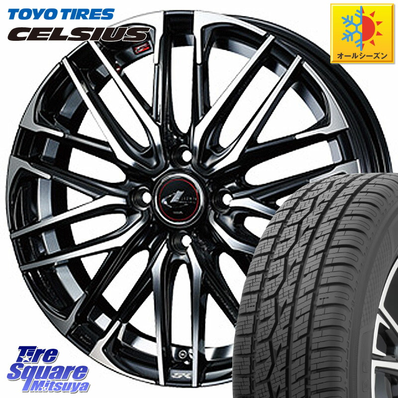 TOYOTIRES トーヨー タイヤ CELSIUS オールシーズンタイヤ 175/70R14 WEDS レオニス SK PBMC 4H ウェッズ Leonis ホイール 14インチ 14 X 4.5J +45 4穴 100 Mx27/37/47Sソリオ・デリカD2