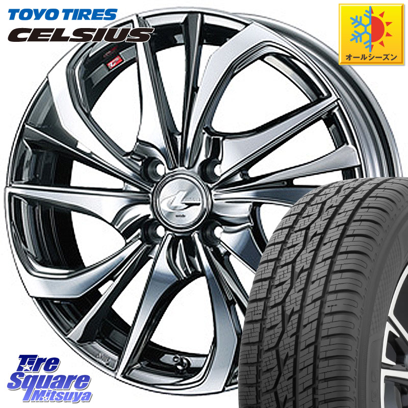 TOYOTIRES トーヨー タイヤ CELSIUS オールシーズンタイヤ 165/60R15 WEDS ウェッズ Leonis レオニス TE (BMCMC) ホイール 15インチ 15 X 4.5J +45 4穴 100 デリカミニ4WD キャスト[アクティバ] ハスラー ピクシスジョイ[Cグレード] ハイゼット アゲトラCustom車用※軽