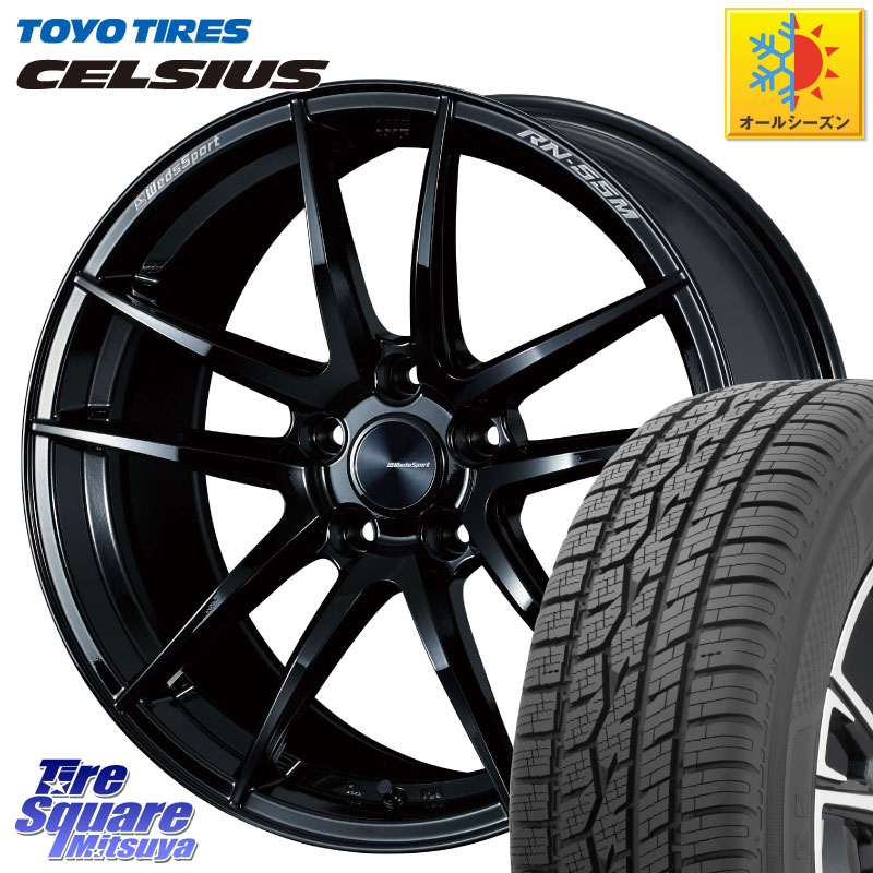 TOYOTIRES トーヨー タイヤ CELSIUS オールシーズンタイヤ 225/55R18 WEDS 72948 RN-55M ウェッズ スポーツ ホイール 18インチ 18 X 7.5J +45 5穴 114.3 レヴォーグレイバック SL系フォレスター SK系フォレスター