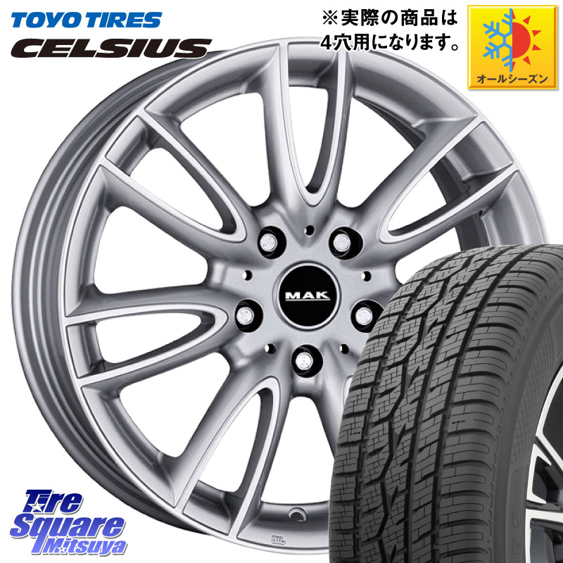 TOYOTIRES トーヨー タイヤ CELSIUS オールシーズンタイヤ 175/65R15阿部商会 MAK JACKIY ジャッキー ホイール 15インチ 15X5.5J(MINI F55 F56 F57) 46 5穴 112 MINI ミニ F55 F56 F57|タイヤスクエアミツヤ