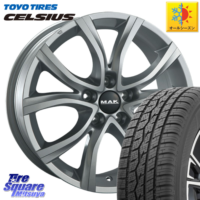 TOYOTIRES トーヨー タイヤ CELSIUS オールシーズンタイヤ 215/65R16阿部商会 MAK ANTIBES ホイール 16インチ 16X7.0J(PEUGET RIFTER K9P) 45 5穴 108 プジョー リフター|タイヤスクエアミツヤ
