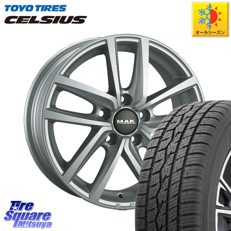 TOYOTIRES トーヨー タイヤ CELSIUS オールシーズンタイヤ 225/60R17阿部商会 MAK DRESDEN ホイール 17インチ 17X7.0J(VW TIGUAN 5NC) 40 5穴 112 フォルクスワーゲン ティグアン｜タイヤスクエアミツヤ