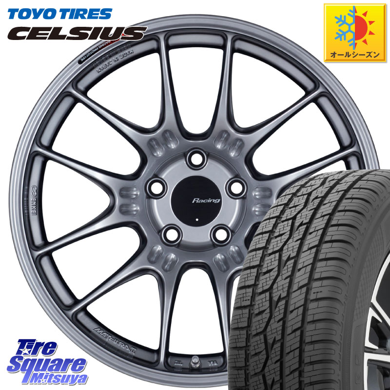 TOYOTIRES トーヨー タイヤ CELSIUS オールシーズンタイヤ 225/60R17 ENKEI エンケイ RACING GTC02 シルバー ホイール 17インチ 17 X 8.0J +40 5穴 114.3 30系アルファード 30系ヴェルファイア