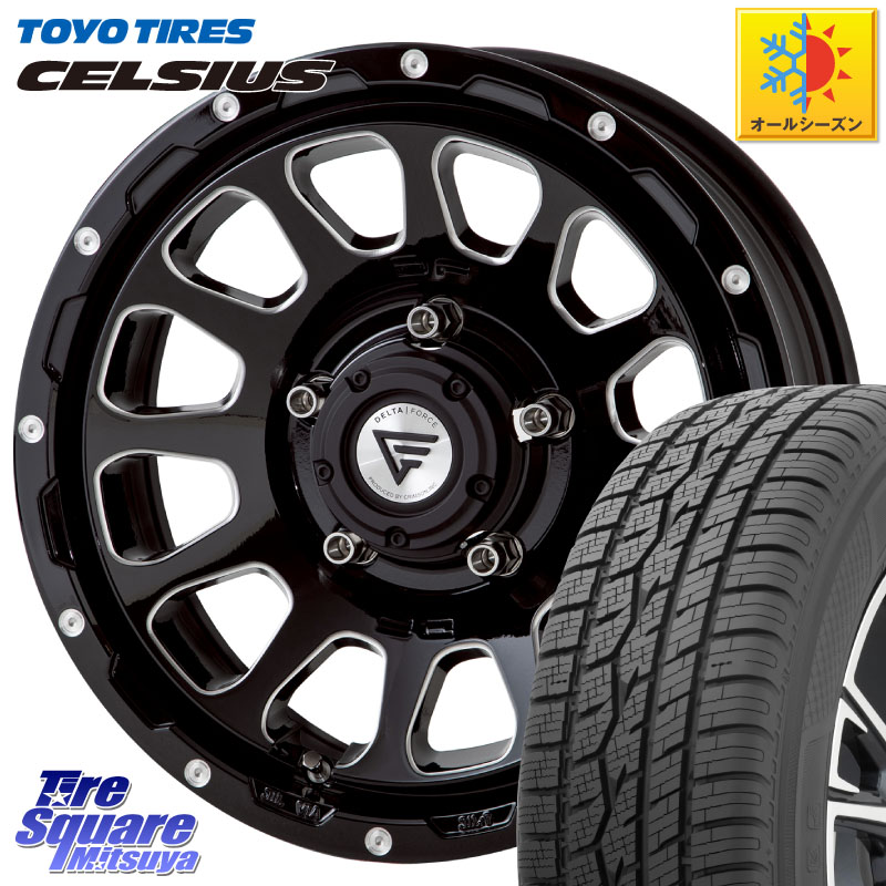 TOYOTIRES トーヨー タイヤ CELSIUS オールシーズンタイヤ 215/65R16 DELTA FORCE デルタフォース オーバル シエラ専用 インセット-5 16インチ 16 X 6.0J +0 5穴 139.7 ジムニー専用(要オーバーフェンダー等) ジムニ－シエラ・ノマド(カスタム)