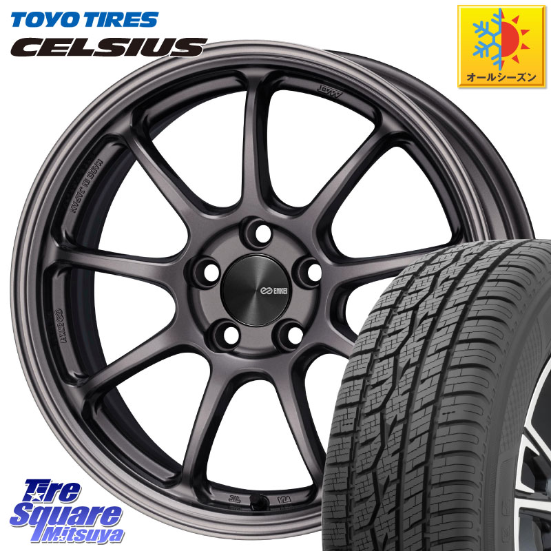 TOYOTIRES トーヨー タイヤ CELSIUS オールシーズンタイヤ 205/60R16 ENKEI PerformanceLine PF09 ホイール 4本 16インチ 16 X 7.0J +48 5穴 100