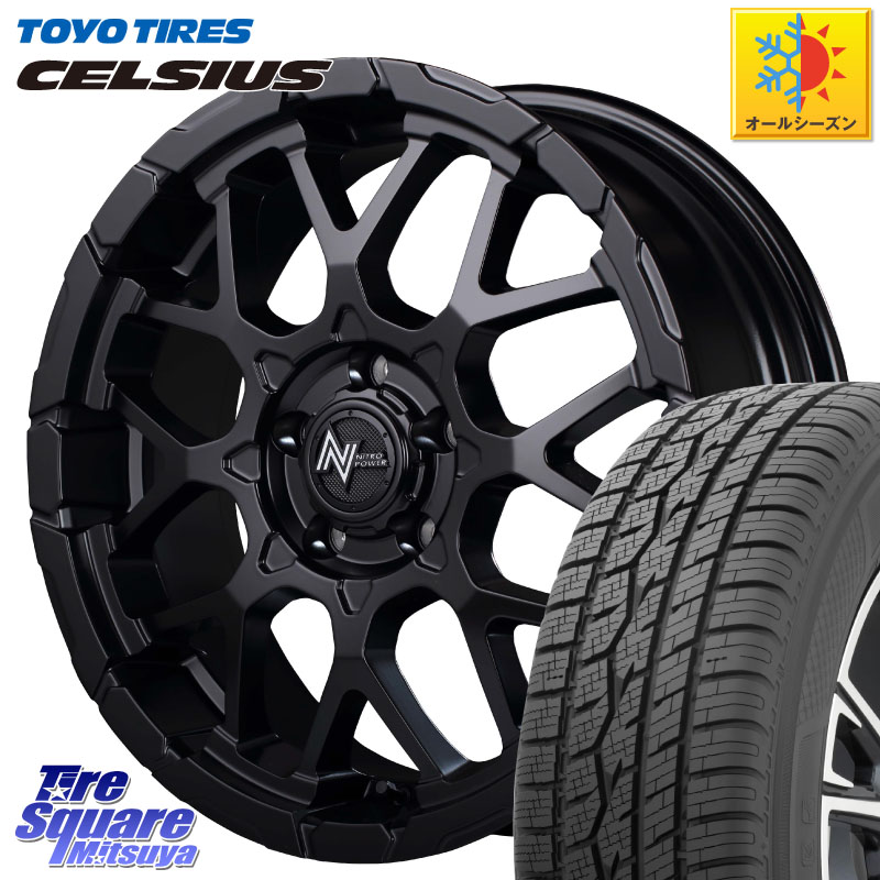 TOYOTIRES トーヨー タイヤ CELSIUS オールシーズンタイヤ 225/55R18MANARAY MID ナイトロパワー M28 BULLET-S 18インチ 18X7.0J 35 5穴 114.3 デリカD:5 デリカD:5(26+) エクリプスクロス RVR|タイヤスクエアミツヤ