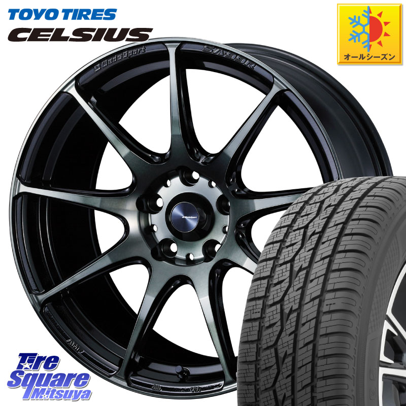 TOYOTIRES トーヨー タイヤ CELSIUS オールシーズンタイヤ 225/60R17 WEDS ウェッズ スポーツ SA99R SA-99R WBC 17インチ 17 X 7.5J +45 5穴 114.3 30系アルファード 30系ヴェルファイア SL系フォレスター SK系フォレスター