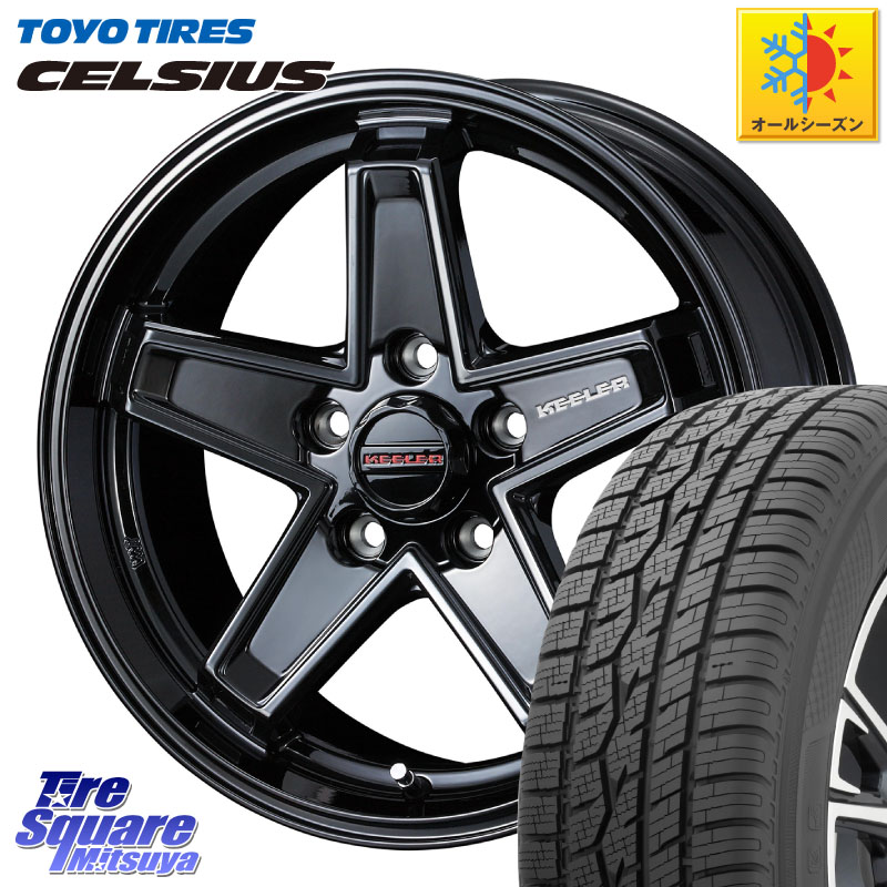 TOYOTIRES トーヨー タイヤ CELSIUS オールシーズンタイヤ 205/60R16 WEDS KEELER TACTICS ブラック ホイール 4本 16インチ キーラー タクティクス 16 X 7.0J +38 5穴 114.3 90系ノア ヴォクシー プリウスアルファ RP6～8ステップワゴン 83,298円