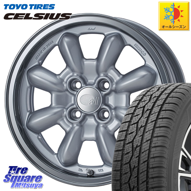 TOYOTIRES トーヨー タイヤ CELSIUS オールシーズンタイヤ 185/60R15 ENKEI エンケイ ALL EIGHTEEN Classical Spoke 15インチ 15 X 6.0J +38 4穴 100 アクア ヤリス 130系ヴィッツ