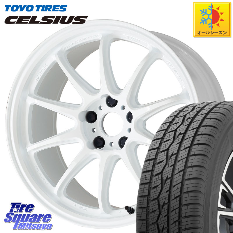TOYOTIRES トーヨー タイヤ CELSIUS オールシーズンタイヤ 225/55R18 WORK ワーク EMOTION エモーション ZR10 18インチ 18 X 7.5J +47 5穴 114.3 ZR-V レヴォーグレイバック SL系フォレスター SK系フォレスター