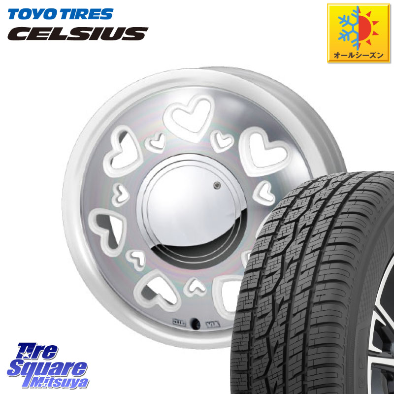 TOYOTIRES トーヨー タイヤ CELSIUS オールシーズンタイヤ 165/65R15 MONZA K Quty キューティー ホイール 15インチ 15 X 4.5J +43 4穴 100 ダイハツTAFT Mx27/37/47Sソリオ・デリカD2 MAx6S系ソリオ