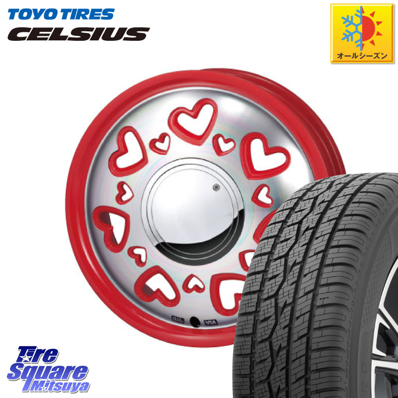 TOYOTIRES トーヨー タイヤ CELSIUS オールシーズンタイヤ 165/65R15MONZA K Quty キューティー ホイール 15インチ 15X4.5J 43 4穴 100 ダイハツTAFT Mx27/37/47Sソリオ・MB37SデリカD2 MAx6S系ソリオ デリカ ミニ DELICA MINI デリカD:2 D2 シボレークルーズ｜タイヤスクエアミツヤ