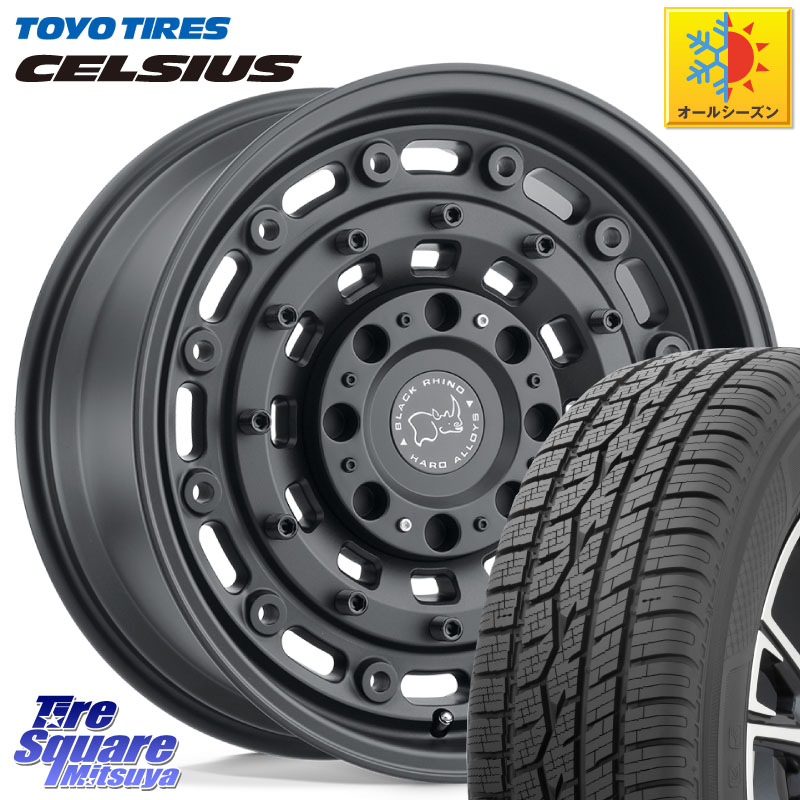 TOYOTIRES トーヨー タイヤ CELSIUS オールシーズンタイヤ 225/55R18BLACK RHINO ARSENAL TEXTUREDBLACK ブラックライノ アーセナル 18インチ ブラックライノ 18X8.0J 30 5穴 114.3 デリカD:5(26+)｜タイヤスクエアミツヤ