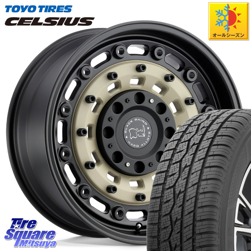 TOYOTIRES トーヨー タイヤ CELSIUS オールシーズンタイヤ 225/55R18BLACK RHINO ARSENAL SANDBLACK ブラックライノ アーセナル 18インチ ブラックライノ 18X8.0J 30 5穴 114.3 デリカD:5(26+)|タイヤスクエアミツヤ