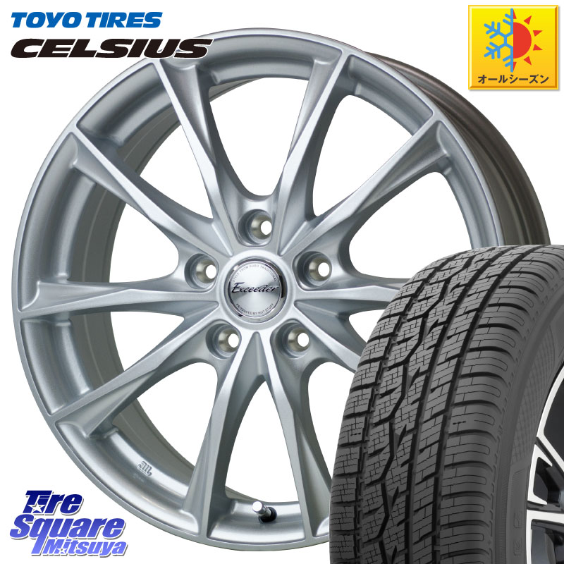 TOYOTIRES トーヨー タイヤ CELSIUS オールシーズンタイヤ 225/55R18 HotStuff エクシーダー E06 M14球面座ボルト専用 レクサス トヨタ専用 ホイール 18インチ 18 X 7.0J(M14B) +40 5穴 114.3 レクサスLBX
