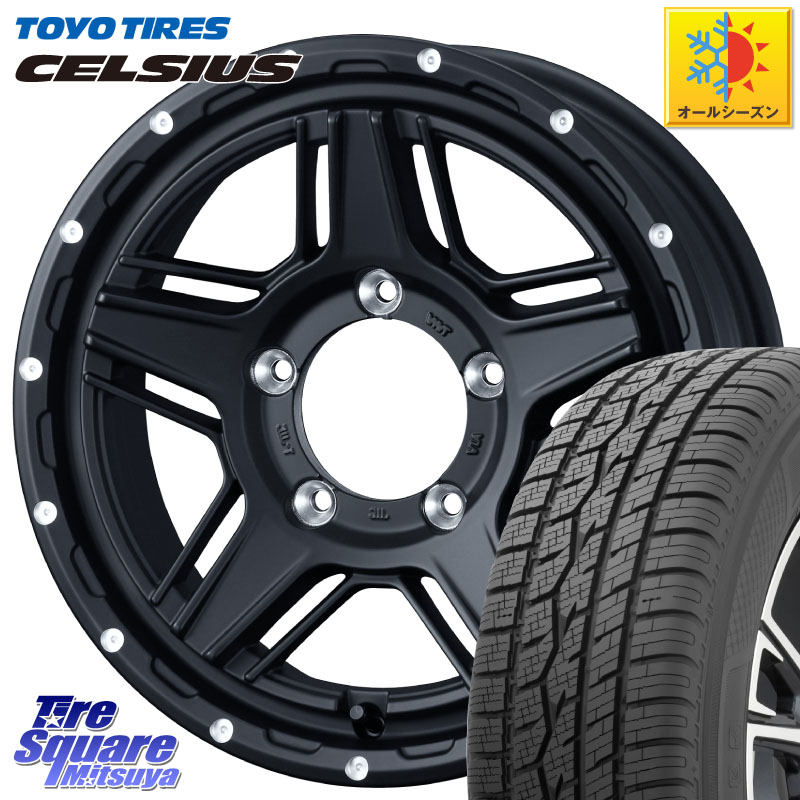 TOYOTIRES トーヨー タイヤ CELSIUS オールシーズンタイヤ 215/65R16WEDS 40533 マッドヴァンス07 MUD VANCE 07 BK 16インチ 16X5.5J 22 5穴 139.7 ジムニー専用(要オーバーフェンダー等) AZオフロード カスタムサイズ|タイヤスクエアミツヤ