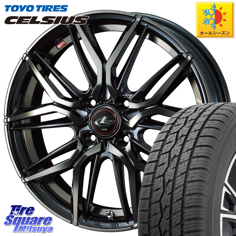 TOYOTIRES トーヨー タイヤ CELSIUS オールシーズンタイヤ 165/65R15 WEDS 40776 レオニス LEONIS LM PBMCTI 15インチ 15 X 5.5J +43 4穴 100 Mx27/37/47Sソリオ・デリカD2 MAD7Sソリオ・MBD7SデリカD2