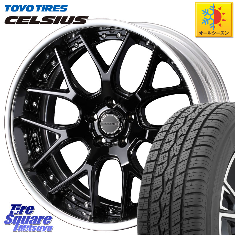TOYOTIRES トーヨー タイヤ CELSIUS オールシーズンタイヤ 225/55R18 WEDS MAVERICK 1307M BK S-LoDisk 18インチ 2ピース 18 X 8.5J +50 5穴 114.3 E52エルグランド