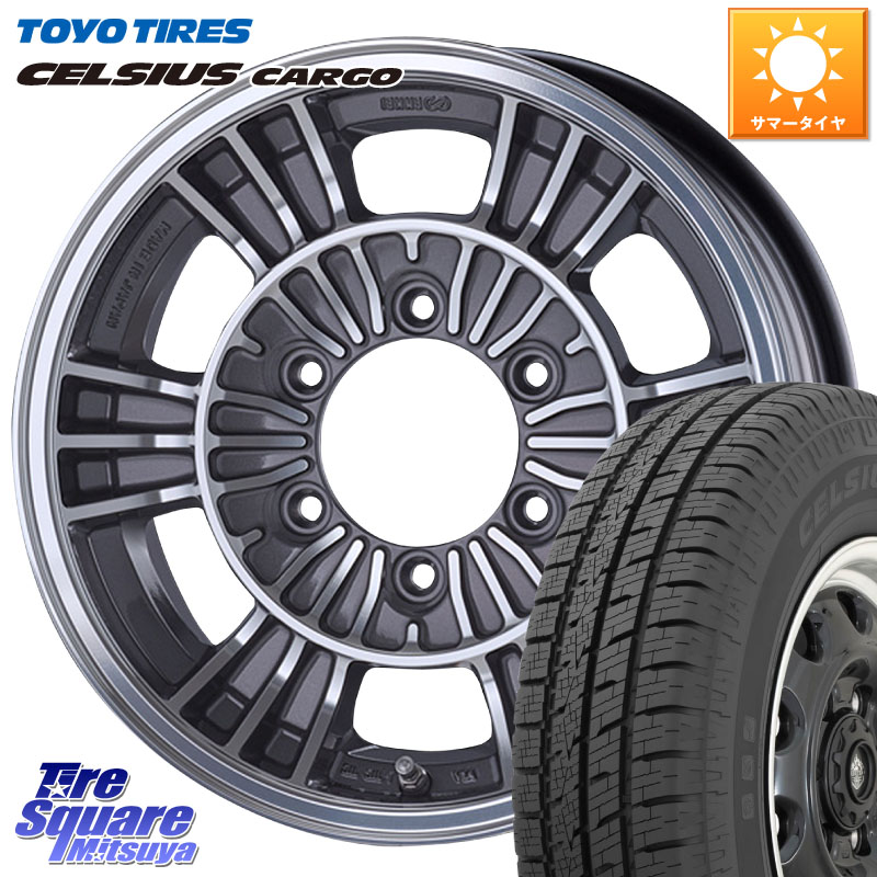 TOYOTIRES トーヨー タイヤ CELSIUS CARGO オールシーズンタイヤ 195/80R15 107*105 ENKEI エンケイ ALLROAD RACING ホイール4本 15インチ 15 X 6.0J +32 6穴 139.7 200系ハイエース