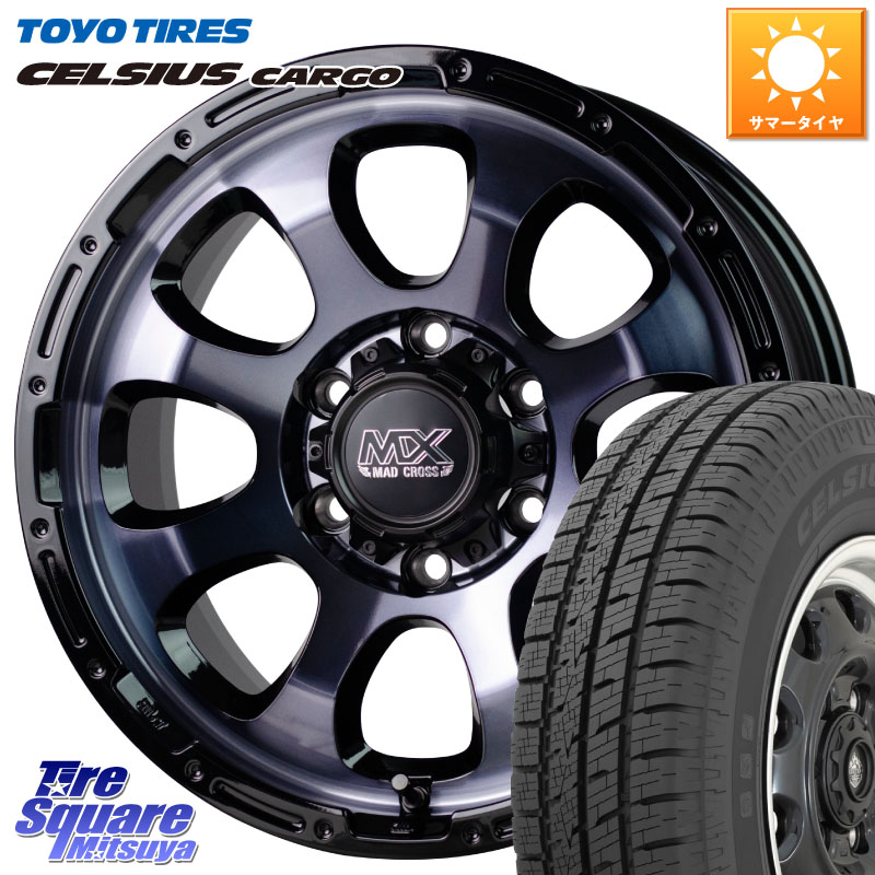 TOYOTIRES トーヨー タイヤ CELSIUS CARGO オールシーズンタイヤ 195/80R15 107*105 HotStuff マッドクロス GRACE グレイス BKC 6H ホイール 15インチ 15 X 6.0J +33 6穴 139.7 200系ハイエース