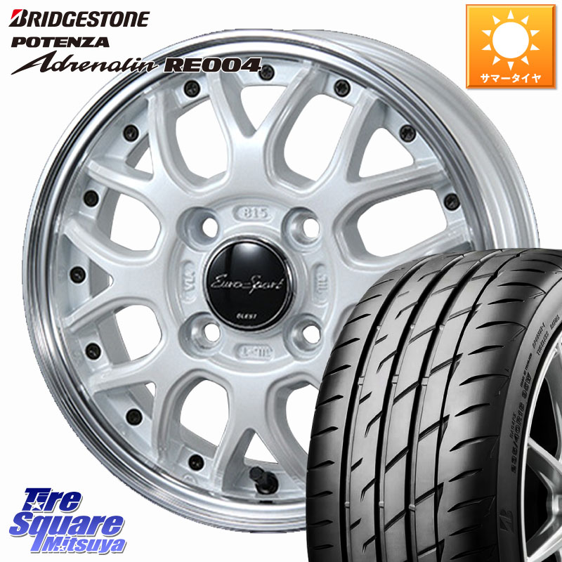 BLEST EuroSport Type815 軽自動車専用 ホイール 16インチ 16 X 5.0J +45 4穴 100 ブリヂストン ポテンザ アドレナリン RE004 【国内正規品】サマータイヤ 165/45R16 N-BOX タント サクラ