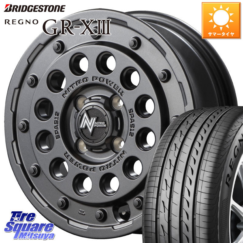 MANARAY MID ナイトロパワー H12 SHOTGUN BB ショットガン 14インチ 14 X 5.5J +40 4穴 100 ブリヂストン REGNO GR-X3 GRX3 GR-XIII レグノ サマータイヤ 185/70R14