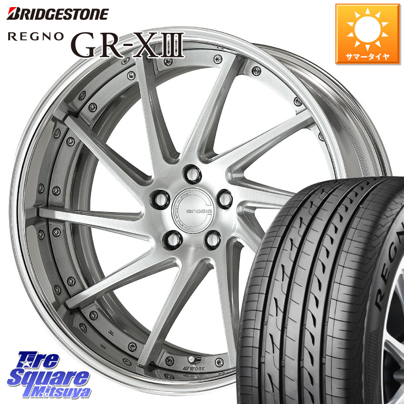 ブリヂストン REGNO GR-X3 GRX3 GR-XIII レグノ サマータイヤ 235/40R19WORK GNOSIS CVS O Disk 19インチ 2ピース 19X8.0J 40 5穴 114.3 CY2アコード ES レクサス アコード|タイヤスクエアミツヤ