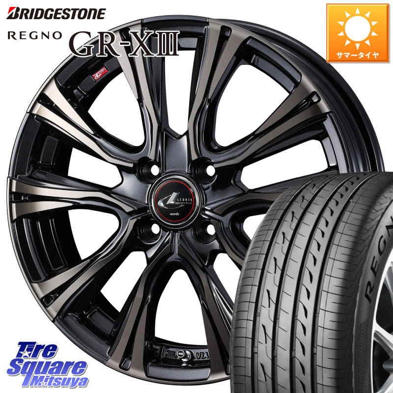 WEDS 41237 LEONIS VR ウェッズ レオニス ホイール 17インチ 17 X 6.5J +42 4穴 100 ブリヂストン REGNO GR-X3 GRX3 GR-XIII レグノ サマータイヤ 205/50R17 E13オーラ