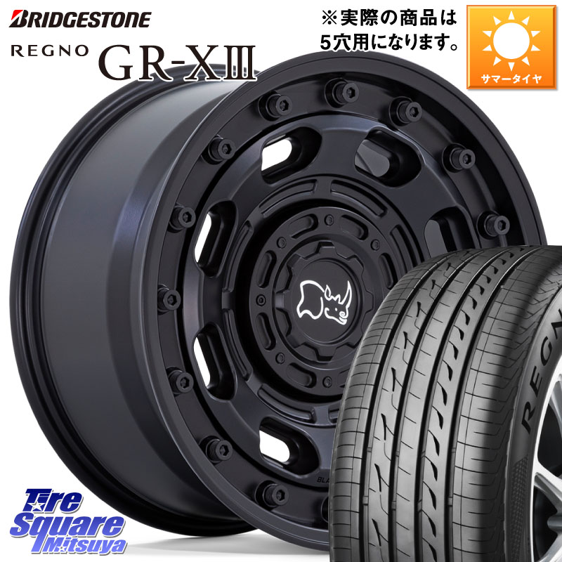 BLACK RHINO ATLAS アトラス BK ホイール 17インチ ブラックライノ 17 X 8.0J +38 5穴 114.3 ブリヂストン REGNO GR-X3 在庫● 2025~2026年製 GRX3 GR-XIII レグノ サマータイヤ 215/55R17