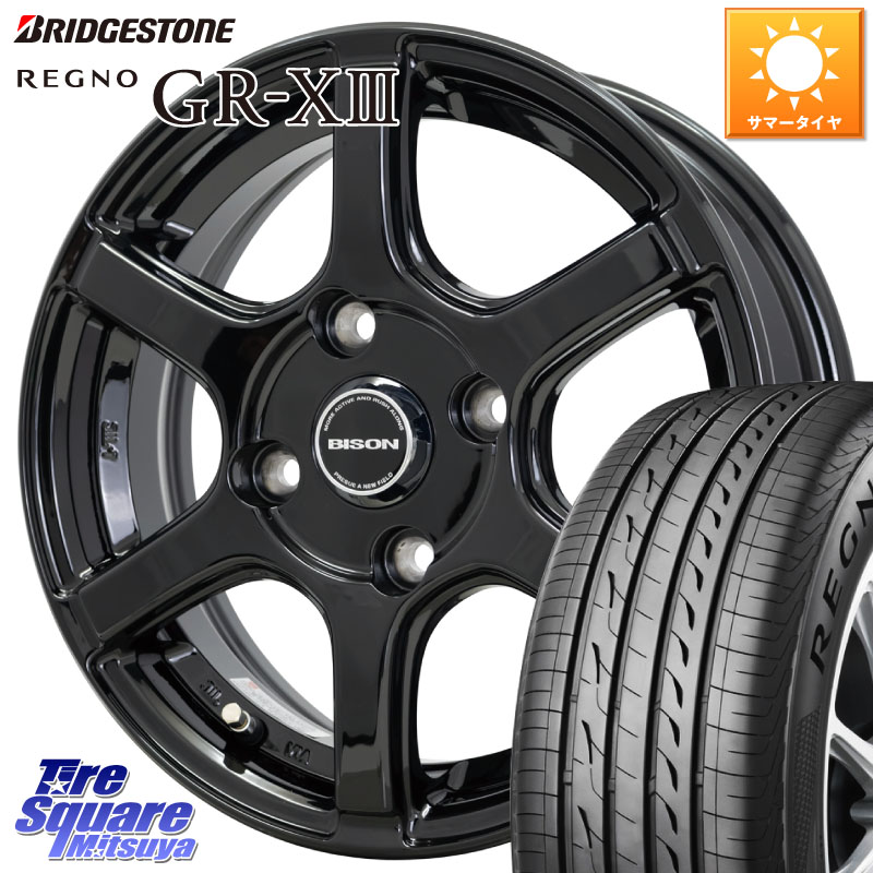 HotStuff BISON BN-04 BN04 バイソン ホイール 14インチ 14 X 5.0J +38 4穴 100 ブリヂストン REGNO GR-X3 GRX3 GR-XIII レグノ サマータイヤ 175/70R14 アクア