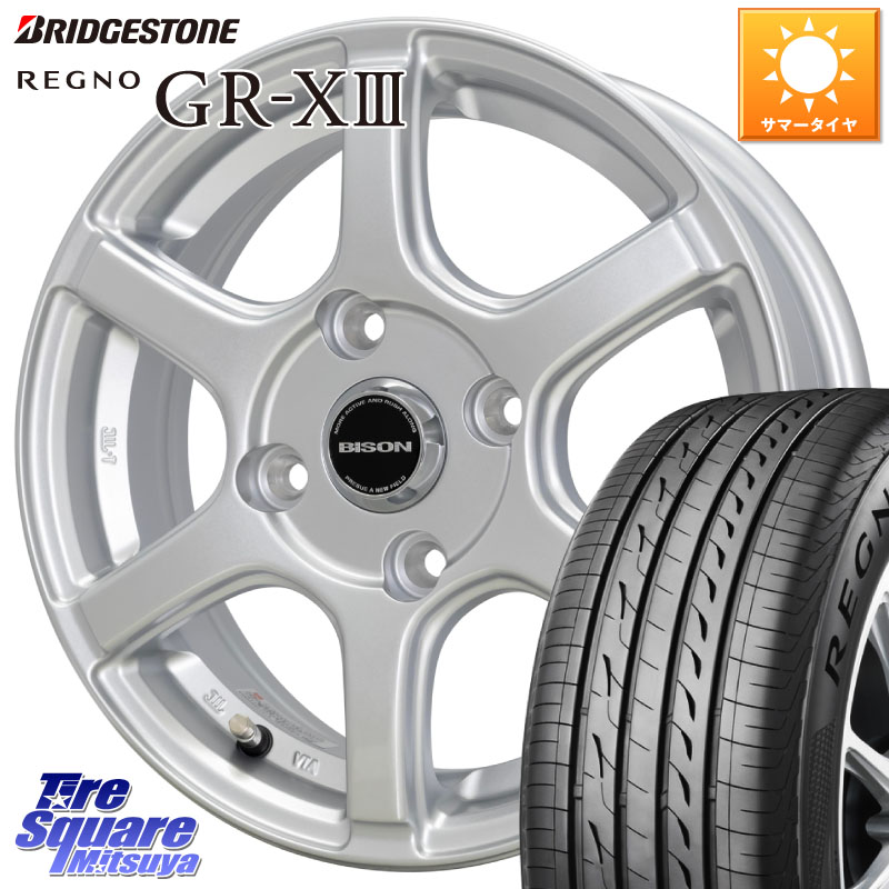 HotStuff BISON BN-04 BN04 バイソン ホイール 14インチ 14 X 5.0J +38 4穴 100 ブリヂストン REGNO GR-X3 GRX3 GR-XIII レグノ サマータイヤ 175/70R14 アクア