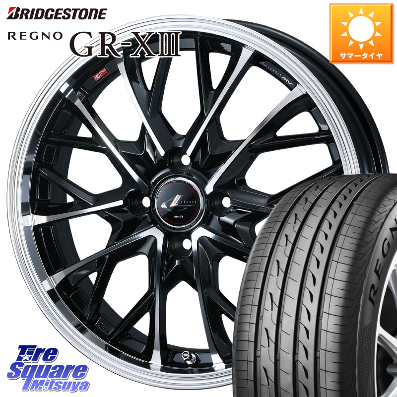 WEDS LEONIS MV レオニス MV ホイール 16インチ 16 X 6.0J +50 4穴 100 ブリヂストン REGNO GR-X3 GRX3 GR-XIII レグノ サマータイヤ 205/55R16