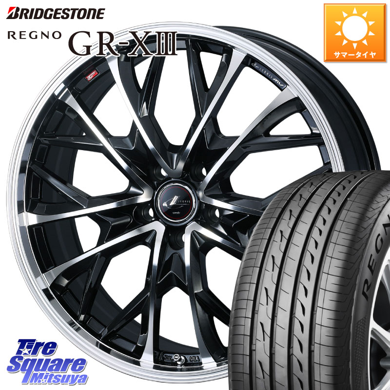 WEDS LEONIS MV レオニス MV ホイール 18インチ 18 X 8.0J(VAB 6POT) +42 5穴 114.3 ブリヂストン REGNO GR-X3 GRX3 GR-XIII レグノ サマータイヤ 245/40R18 WRX STI アプライドD-F(ブレンボ6POTキャリパー)対応