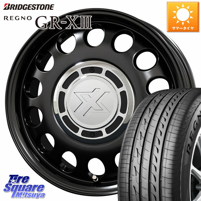 ブリヂストン REGNO GR-X3 GRX3 GR-XIII レグノ サマータイヤ 185/55R15コスミック クロスブラッド STEELE ホイール 15インチ 15X6.0J(FIAT 500) 32 4穴 98 フィアット FIAT 500 500C 500S|タイヤスクエアミツヤ