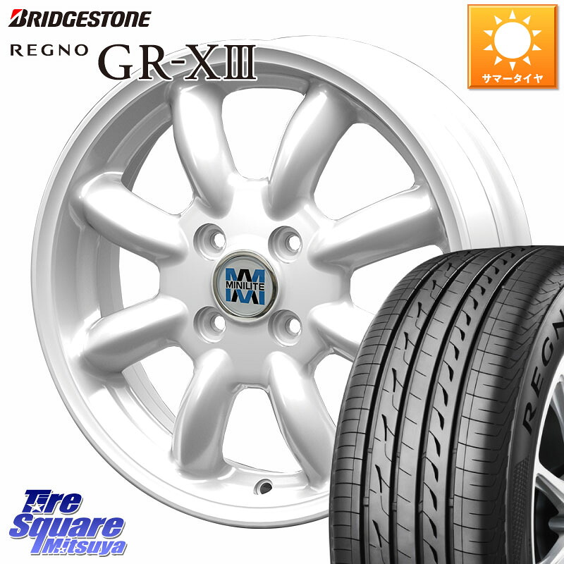 ブリヂストン REGNO GR-X3 在庫● 2025~2026年製 GRX3 GR-XIII レグノ サマータイヤ 165/60R15KOSEI MINILITE ホワイト ホイール 15インチ ミニライト 15X4.5J 45 4穴 100 デリカミニ4WD キャスト[アクティバ] ハスラー ピクシスジョイ[Cグレード] ハイゼットアゲトラC｜タイヤスクエアミツヤ 94,721円