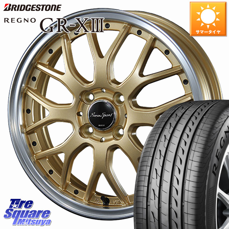BLEST EuroSport Type815 ホイール 15インチ 15 X 5.5J +42 4穴 100 ブリヂストン REGNO GR-X3 在庫● 2025~2026年製 GRX3 GR-XIII レグノ サマータイヤ 185/65R15 アクアクロスオーバー FITクロスター
