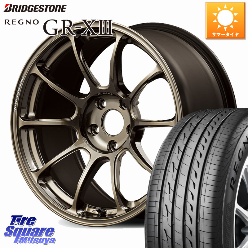 RAYS 【欠品次回10~11月】 ZE40 VOLK RACING 鍛造 ホイール 18インチ 18 X 8.0J +45 5穴 114.3 ブリヂストン REGNO GR-X3 在庫● 2025~2026年製 GRX3 GR-XIII レグノ サマータイヤ 225/45R18 90系ノア ヴォクシー プリウスアルファ リーフ RP6～8ステップワゴン