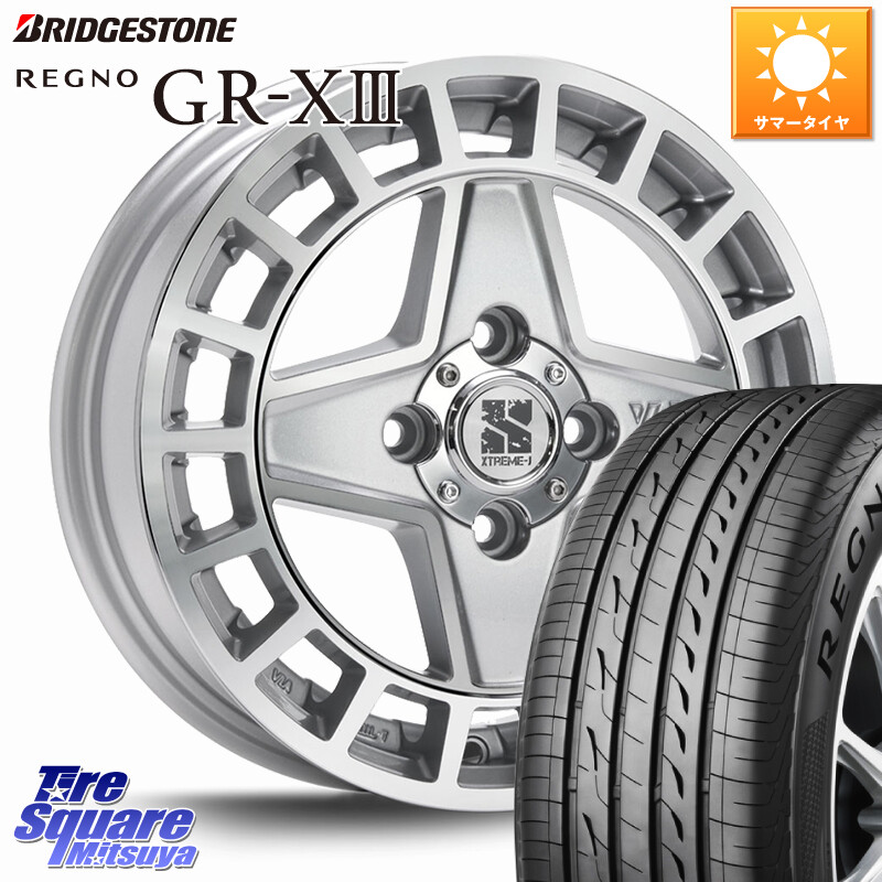 ブリヂストン REGNO GR-X3 GRX3 GR-XIII レグノ サマータイヤ 165/55R14MLJ QUAD クアッド XTREME-J ホイール 14インチ エクストリーム 14X4.5J 45 4穴 100 ハイゼットアゲトラCustom車用※軽自動車専用ホイール※ ekワゴン アルト系 ライフ ゼスト モコ 日産 アトレ｜タイヤスクエアミツヤ
