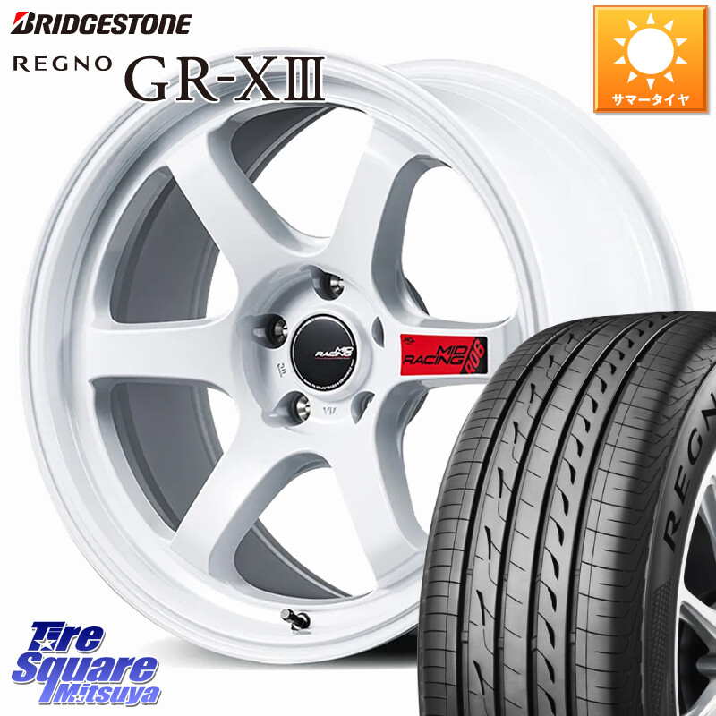 ブリヂストン REGNO GR-X3 GRX3 GR-XIII レグノ サマータイヤ 225/55R18MANARAY MID RACING R06 ホイール 18インチ 18X7.5J 48 5穴 100 レガシー レガシィ アウトバック|タイヤスクエアミツヤ