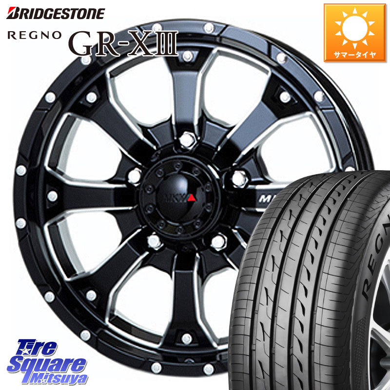 MKW MK-46 MK46 M/L+ ミルドブラック ホイール 16インチ 16 X 7.0J +42 5穴 114.3 ブリヂストン REGNO GR-X3 GRX3 GR-XIII レグノ サマータイヤ 215/60R16